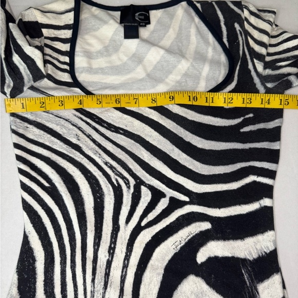 Just Cavalli Vintage Black and White Bodycon Long Sleeve Dress Size 40. #208 - Picture 16 of 17